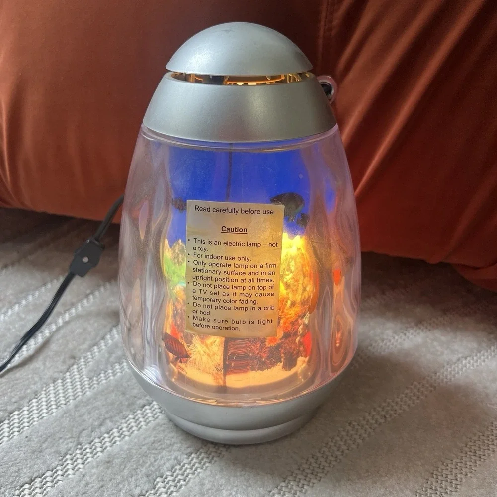 VTG 2005 Rabbit Tanaka Y2k Rotating Tropical Fish Aquarium Motion Lamp Decor